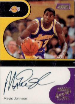 2000-01 Stadium Club - Lone Star Signatures #LS-MJ Magic Johnson Front