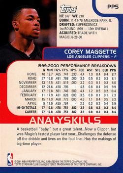 2000-01 Stadium Club - Promos #PP5 Corey Maggette Back