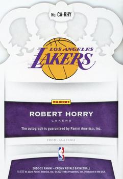 2020-21 Panini Crown Royale - Crown Autographs #CA-RHY Robert Horry Back