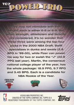 2000-01 Topps - Topps Combos Series Two #TC7 Marcus Fizer / Stromile Swift / Kenyon Martin Back