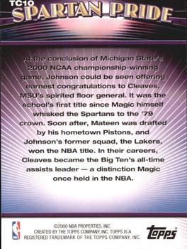 2000-01 Topps - Topps Combos Series Two #TC10 Magic Johnson / Mateen Cleaves Back