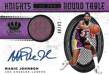 2020-21 Panini Crown Royale - Knights of the Round Table Jersey Auto #KR-MJN Magic Johnson Front