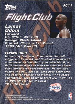 2000-01 Topps - Flight Club #FC11 Lamar Odom Back