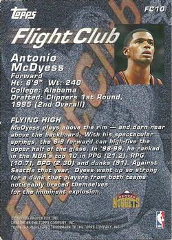 2000-01 Topps - Flight Club #FC10 Antonio McDyess Back