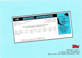 2000-01 Topps - Magic Johnson Commemorative Reprints #2 Magic Johnson Back