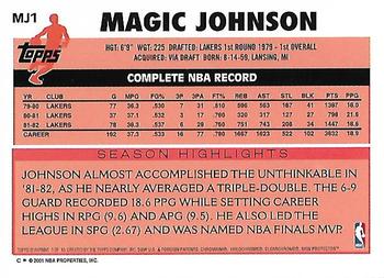 2000-01 Topps Chrome - Cards That Never Were #MJ1 Magic Johnson Back