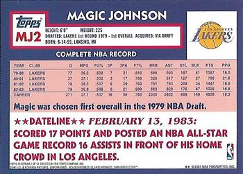 2000-01 Topps Chrome - Cards That Never Were #MJ2 Magic Johnson Back