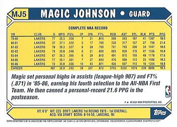2000-01 Topps Chrome - Cards That Never Were #MJ5 Magic Johnson Back