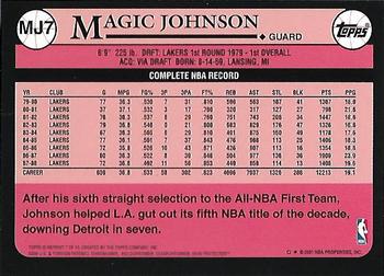 2000-01 Topps Chrome - Cards That Never Were #MJ7 Magic Johnson Back