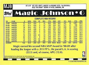 2000-01 Topps Chrome - Cards That Never Were #MJ8 Magic Johnson Back