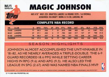 2000-01 Topps Chrome - Cards That Never Were Refractors #MJ1 Magic Johnson Back