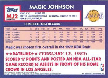 2000-01 Topps Chrome - Cards That Never Were Refractors #MJ2 Magic Johnson Back