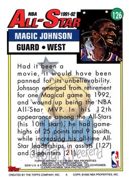 2000-01 Topps Chrome - Magic Johnson Reprints #7 Magic Johnson Back