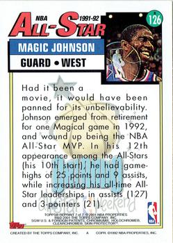 2000-01 Topps Chrome - Magic Johnson Reprints Refractors #7 Magic Johnson Back