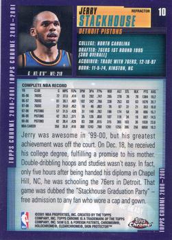 2000-01 Topps Chrome - Refractors #10 Jerry Stackhouse Back