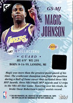 2000-01 Topps Gallery - Signatures #GS-MJ Magic Johnson Back