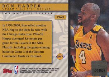 2000-01 Topps Gold Label - Game Jerseys #TT6H Ron Harper Back