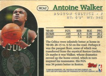 2000-01 Topps Gold Label - Home Court Advantage #HCA2 Antoine Walker Back