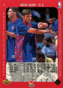 1997-98 SP Authentic #61 Brent Barry Back