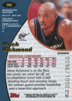 2000-01 Topps Gold Label - Premium #56 Mitch Richmond Back