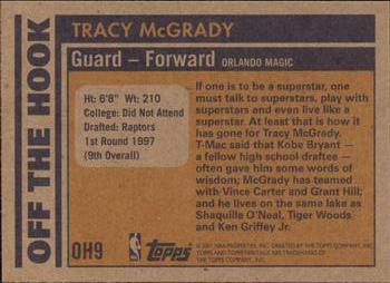 2000-01 Topps Heritage - Off the Hook #OH9 Tracy McGrady Back