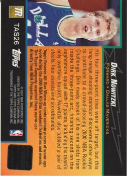 2000-01 Topps Reserve - Game Jerseys #TAS26 Dirk Nowitzki Back