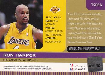 2000-01 Topps Stars - Game Jerseys #TSR6A Ron Harper Back