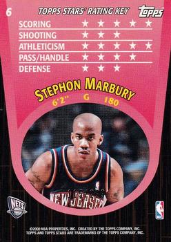 2000-01 Topps Stars - Parallel #6 Stephon Marbury Back