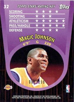 2000-01 Topps Stars - Parallel #32 Magic Johnson Back