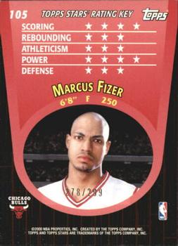 2000-01 Topps Stars - Parallel #105 Marcus Fizer Back