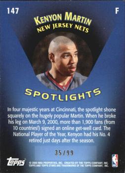 2000-01 Topps Stars - Parallel #147 Kenyon Martin Back