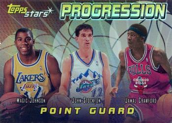 2000-01 Topps Stars - Progression #P5 Magic Johnson / John Stockton / Jamal Crawford Front