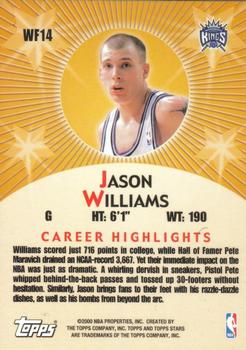 2000-01 Topps Stars - Walk of Fame #WF14 Jason Williams Back