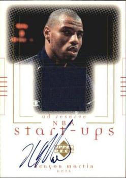 2000-01 UD Reserve - NBA Start-Ups Autographs #KM-A Kenyon Martin Front