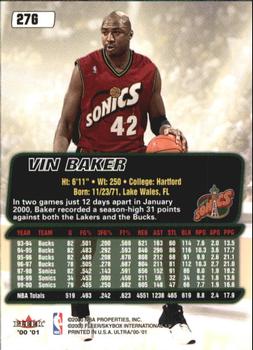 2000-01 Ultra - Gold Medallion #27G Vin Baker Back