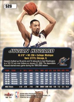 2000-01 Ultra - Gold Medallion #52G Juwan Howard Back