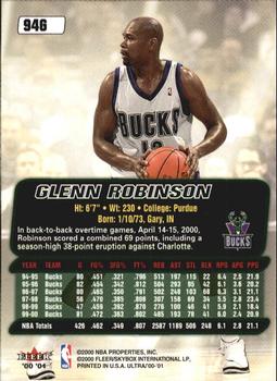 2000-01 Ultra - Gold Medallion #94G Glenn Robinson Back