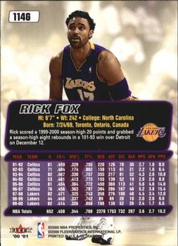 2000-01 Ultra - Gold Medallion #114G Rick Fox Back