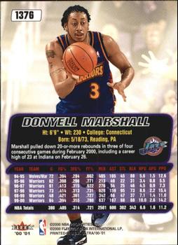 2000-01 Ultra - Gold Medallion #137G Donyell Marshall Back
