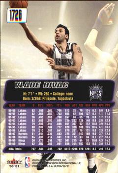 2000-01 Ultra - Gold Medallion #172G Vlade Divac Back