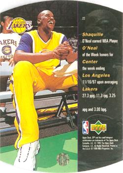 1997-98 SPx #22 Shaquille O'Neal Back