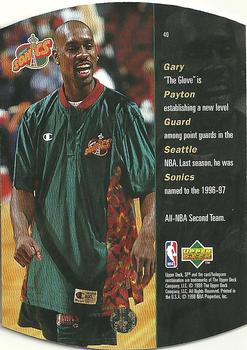 1997-98 SPx #40 Gary Payton Back