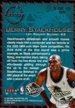 2000-01 Ultra - Slam Show #3 SS Jerry Stackhouse Back