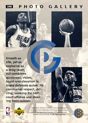 1995-96 Collector's Choice - Photo Gallery Jumbos #398 Grant Hill Back