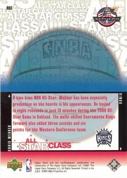 2000-01 Upper Deck - All-Star Class #AS3 Chris Webber Back