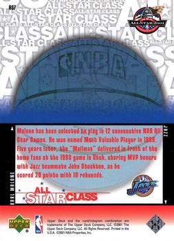 2000-01 Upper Deck - All-Star Class #AS7 Karl Malone Back
