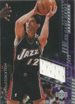 2000-01 Upper Deck - UD Game Jerseys (Series One) #ST-C John Stockton Front