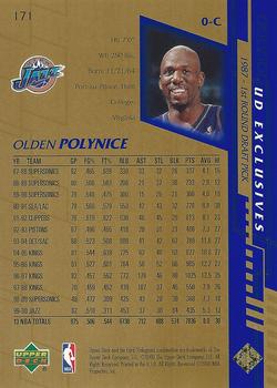 2000-01 Upper Deck - UD Exclusives Gold #171 Olden Polynice Back