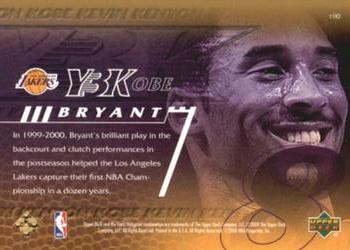 2000-01 Upper Deck - UD Exclusives Gold #190 Kobe Bryant Back