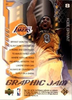 2000-01 Upper Deck - Graphic Jam #G1 Kobe Bryant Back